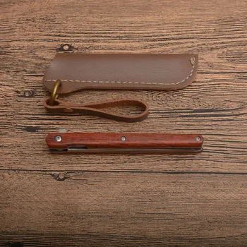Naujas Atvykimo lankstymo kišenėje lauko peilis D2 ašmenys medienos rankena kempingas medžioklės Taktinis Išgyvenimo Įrankis vaisių peiliai EDC įrankiai