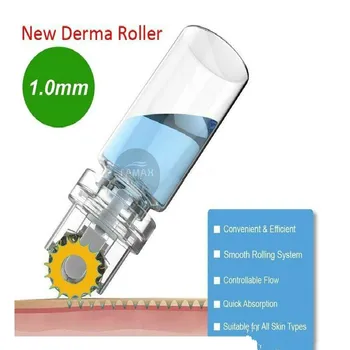 Naujas Atvykimo Titano Microneedle Automatinė Hydra derma Roller 64 pin Aukso Patarimai mikro adatos su gelis, vamzdžių pakartotinai