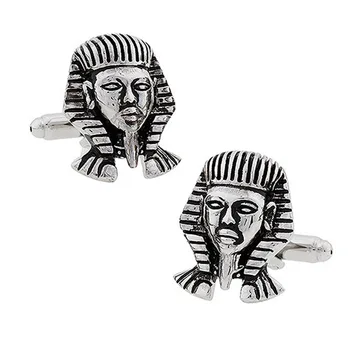 Naujas Aukštos kokybės Retro prancūzijos rankogalių segtukai, Egipto Karalius, Karalienė, Faraono Avataras Rankogalių segtukai vyriški Papuošalai Dovanos