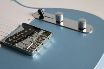 Naujas custom šviesiai mėlyna gitara, klevų fingerboard, balta apsaugos departamentas, gali būti pritaikytas kaip reikalaujama, nemokamas pristatymas