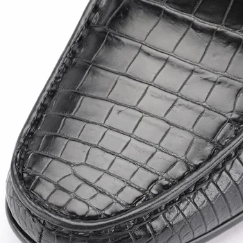 Naujas Dizainas Žirniai batai vyriški natūralios odos didelės vienintelis laisvalaikio bateliai krokodilas pilvo vyrų mokasīni, Pradedantiesiems Gumos nemokamas pristatymas