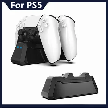 NAUJAS Dual Greitas Įkroviklis PS5 Belaidis Valdiklis USB Tipo C Įkrovimo lizdą Dock Station PlayStation5 Kreiptuką Gamepad
