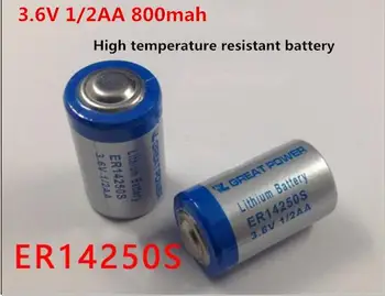 NAUJAS ER14250S ER14250 14250 3,6 V 1/2AA 800MAh lithium battery Aukštai temperatūrai atsparus Li-ion ličio baterijos