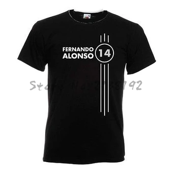 Naujas Fernando Alonso Skaičius 14 T Shirt mens Klasikinis Dizainas COOL modelis t-shirt vyrai viršų tees