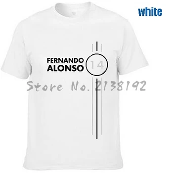 Naujas Fernando Alonso Skaičius 14 T Shirt mens Klasikinis Dizainas COOL modelis t-shirt vyrai viršų tees