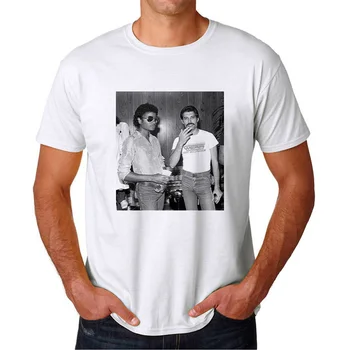 Naujas Freddie Mercury ir Michael Jackson Vyrų T-shirt Lgbt Hipster MJ OLODUM marškinėlius Vyrai Gatvės 90S Tumblr Drabužius Tees Marškinėliai, Topai