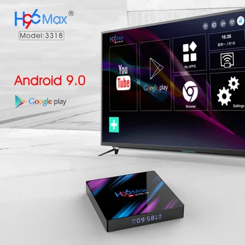 Naujas H96 Max Belaidžio Dvigubo WIFI TV Set-top Box PK3318 4G+32G Smart 4K TV Box Skaitmeninis Ekranas Android 9.0 Quad Core 2019