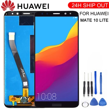 Naujas Huawei Mate 10 Lite LCD Ekranas+Touch Ekranas skaitmeninis keitiklis Ekrano Stiklo plokštė Asamblėjos+rėmo Pakeisti Mate 10 Lite