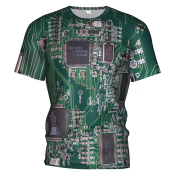 NAUJAS Kosmosas Elektroninių Hip-Hop marškinėlius Vyrų 3d Full spausdinti marškinėliai Vasaros trumpas rankovėmis tee Harajuku Punk Styl Vaikai Marškinėlius
