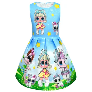 Naujas LOL Staigmena Suknelė LOL Suknelės Mergaitėms Berankovė Liemenė Baby Girl Dress Helovinas Kostiumai Bamblys Mergaitės