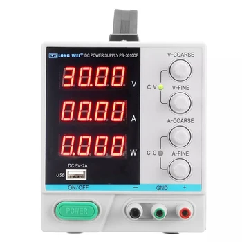 Naujas LW PS-3010DF laboratoriniai nuolatinės SROVĖS maitinimo šaltinis 30V10A aukštos precision4 skaitmenų LED ekranas, USB krovimo remontas impulsinis maitinimo šaltinis