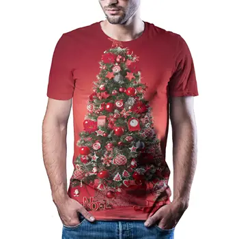 Naujas Mados Kalėdų Gatvės Stiliaus 3D skaitmeninio spausdinimo animacija kaukolė t-shirt viršuje laisvalaikio sportiniai marškinėliai XXS - 6XL