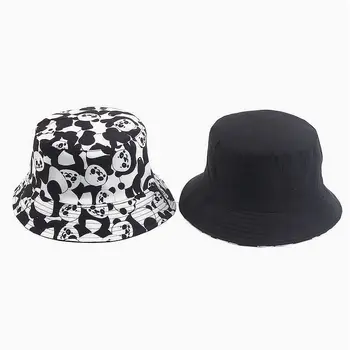 Naujas Mados Karvė Spausdinti Hat, White Black Kibiro Kepurę Grįžtamasis Žvejys Kepurės Vasaros Skrybėlės Moterims Gorras