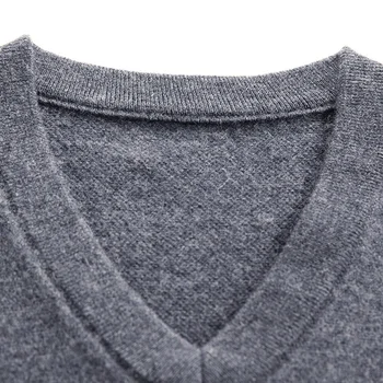 Naujas Mados Prekės Ženklo Megztinis Mens Puloveriai Slim Fit Džemperiai Megztiniai Vientisa Spalva V Kaklo Rudenį Korėjos Stiliaus Kasdienių Drabužių Vyrams