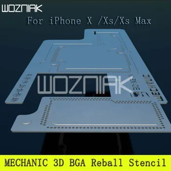 Naujas MECHANIKAS 3D BGA Reball Trafaretas 3D-XS-M Konservų Plieno Net iPhone X /Xs/Xs Max Aukštos temperatūros varža 700 laipsnių