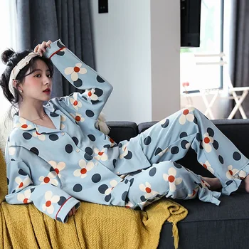 Naujas Medvilnės Pavasarį, Rudenį Gimdymą+Po Gimdymo Sleepwear Žindymo Pižama Nustatyti Gėlių Spausdinti Ilgomis Rankovėmis Motinystės Pižama Komplektas
