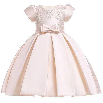 Naujas Mergaitės baby girl princesė šalies Vasarą mergaičių drabužių Medvilnės pamušalas, vaikų Drabužiai Didelis Bowknot Spausdinimo suknelės