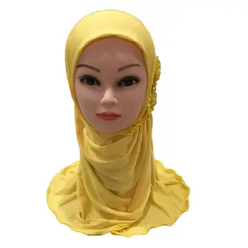 Naujas Musulmonų Vaikų Mergaičių Hijab Islamo Arabų Mokyklos Apdangalai, Underscarf Šalikas Wrap Skarelė Pilnas draudimas Malda Skrybėlę Aksesuarai 2-7Y