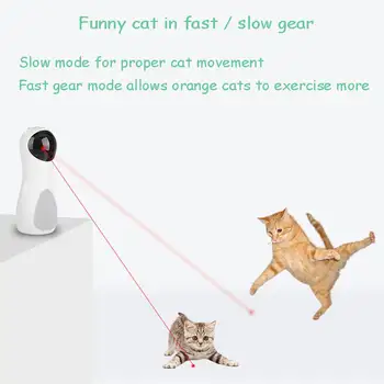 Naujas Naminių Kačių Žaislas Automatinis LED Juokinga Raudonos Šviesos Juokingas Interaktyvus Lazerio Smart Katė Naudotis Žaislas Balta Dantį Žaislai, Namų Augintinių Produktas
