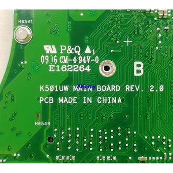 Naujas! Nešiojamas plokštė W/ GTX960M/GTX950M /2GB 8G-RAM I7-6500U už ASUS K501UW K501UWK K501UQ K501UXM mainboard DDR4