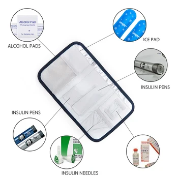 Naujas nešiojamas šaldymo insulino maišelį medicinos ledo maišelis su narkotikais aušintuvas maišelį cukriniu Diabetu Izoliacija Kelionės Aušintuvas Lauke Aliuminio Folija Ledo Ba