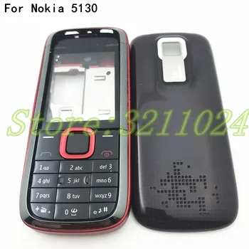 Naujas Originalus Nokia 5130 Pilnas korpusas +baterijos dangtelį +anglų Klaviatūra +Logo