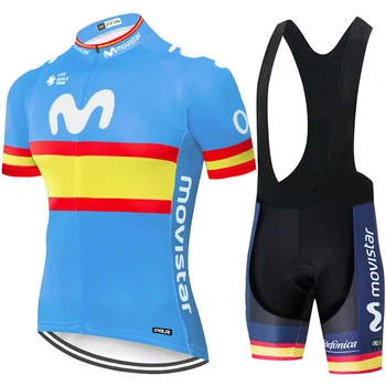 Naujas pjovimas Lazeriu team movistar ropa ciclista hombre 2020 20D gelio vasaros quick dry dviračiu dėvėti vyrams traje de ciclismo hombre