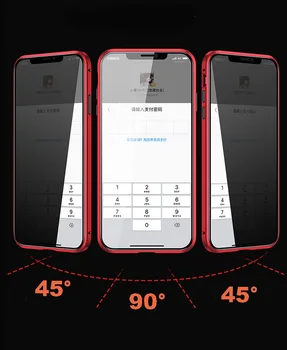 Naujas Privatumo Metalo Magnetinių Stabdžių-peržiūrėti Telefono dėklas Samsung S10 S8 S9 Plus Pastaba 8 9 Magnetas Telefono dėklas Coque 360 Apsauginis Dangtelis
