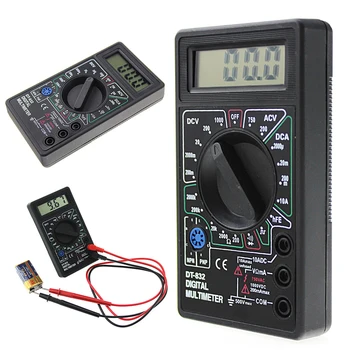 NAUJAS Profesionalus DT832 Skaitmeninis Multimetras LCD DC AC Voltmeter Ammeter Ohm Testeris