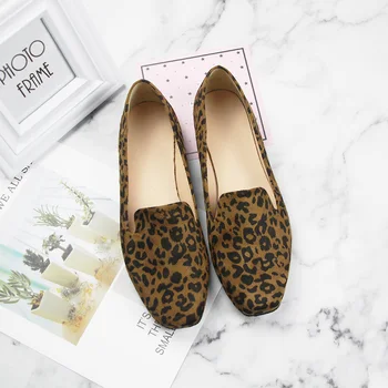 Naujas retro aikštėje galvos leopard butas batai didelio dydžio moteriški batai 40-44 patogus laukinių tendencija butas batai mažo dydžio 33-35