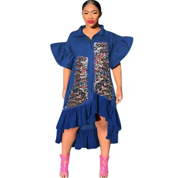 Naujas Stilius Blizgančiais Suknelė Afrikos Drabužių Afrikos Suknelės Moterims Mados Africaine Skraiste, Plisuotos Midi Suknelė Afrikos Drabužiai