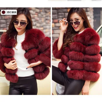 Naujas Stilius Kailiai, Kailio Kokybė, Kailių Striukė Moteriška Žiemą Šilta Oda Fox Fur Coat Aukštos Kokybės Kailiniai