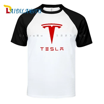 Naujas Tesla Vasaros vyriški Laisvalaikio Marškinėliai aukštos kokybės Print T Shirt Raglan rankovėmis, O-Kaklo Streetwear Tees Hip-Hop Viršūnės