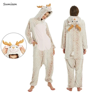 Naujas Vienaragis Pižama Onesies Moterų Gyvūnų pelė, Panda Žiemos Pajama Kigurumi Suaugusiųjų Nightie unicornio Sleepwear darbo drabužiai