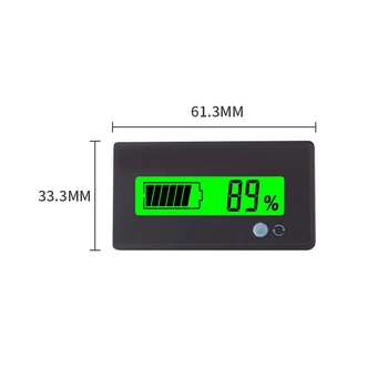 Naujas Švino-rūgšties Baterijos Talpos Indikatorius voltmetras Baterijos Talpa Įtampos Stebėti Voltmeter LCD MonitorLead-rūgštis