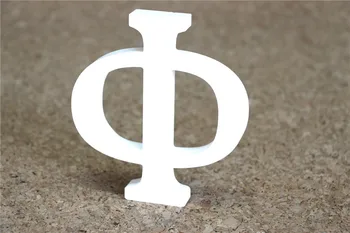 Naujausias 15cm Dirbtinis mediniai balta graikų abėcėlės raidė žodis vartojamas namų vestuvių dekoravimas 3D Sienų lipdukai pavadinimas
