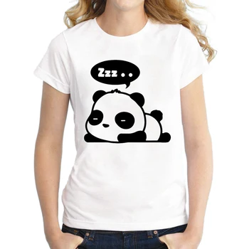 Naujausias 2018 Mados Mielas Panda Print Moterų marškinėliai Punk Gyvūnų Trumpas Rankovės Lady T-shirts Mielas Viršūnes Kietas Tees