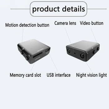 Naujausias HD1080P Mini Wifi Kamera, Infraraudonųjų spindulių Naktinio Matymo Kamera Priežiūros IP/AP Kamera Judesio Aptikimo paramos hiddden TF kortelė