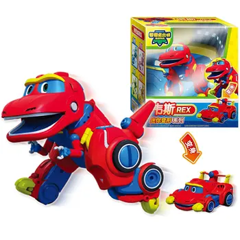 Naujausias Min Gogo Dino ABS Deformacijos Automobilis/Lėktuvas Veiksmų Skaičiai REX/PING/VIKI/TOMO Transformacijos Dinozaurų žaislai Vaikams Dovanų