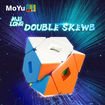 Naujausias MoYu meilong dvigubai skewcubo 3x3 magijos kubo galvosūkį Twsit profesinės greitis cubuo magico švietimo žaislai studentams