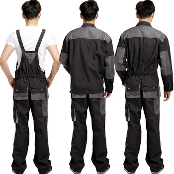 Nauji kombinezonai su antkrūtiniais vyrų darbo kombinezonas apsaugos remontininkas dirželis jumpsuits kelnes darbo uniformas plius dydžio kombinezonas be rankovių