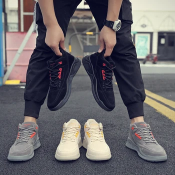 Nauji vyriški senų batų kvėpuojantis atsitiktinis studentų drobė balta batai, sportbačiai, lengvas mados bėgimo bateliai