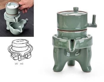 Naujo dizaino Pusiau automatinis Kung Fu Arbatos Rinkinys,6 arbatos puodeliai ir 1 arbatos puodą,kūrybingų Arbatos rinkinys,Puikūs keramikos drinkware