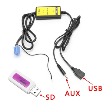 Naujų ar Garso MP3 Sąsaja Adapteris CD Keitiklis AUX, SD, USB Duomenų Kabelis Mini 8Pin VW Skoda