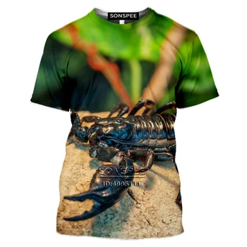 Naujų Gyvūnų Dykumos Skorpionas marškinėliai Vyrams 3D Print T-Marškinėliai Moterims Atsitiktinis Marškinėlius trumpomis rankovėmis Negabaritinių Drabužius Hip-Hop Tee marškinėliai