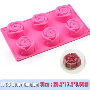 NAUJŲ Gėlių, Rožių Formos Silikono Muilo gėlių tortas bakeware įrankis blynai cupcake jello desertas ledo pelėsių tešlos sausainių kepimo