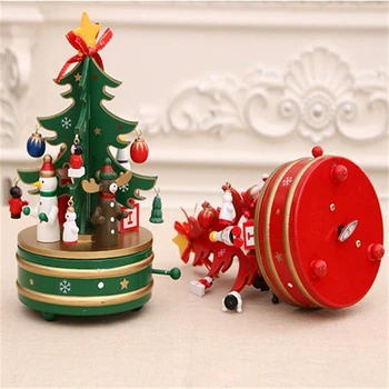 Naujų Kalėdų Eglutės Music Box Papuošalai Kalėdų Mediniai Besisukantis Muzikos Kalėdos Patalpų Apdailos Vaikams Dovanų 20