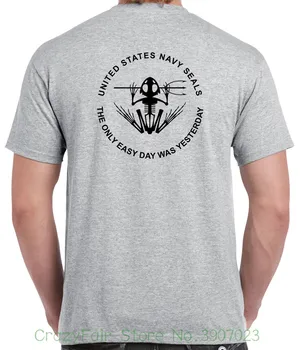 Navy Seal T-shirt - 2 Pusių - Vienintelė Lengva Diena Buvo Vakar - 1238 - 2 Vasaros Stiliaus Marškinėliai