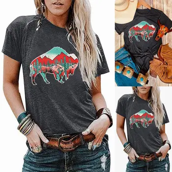 NCLAGEN 2020 m. Moteris Cactus Modelio Spausdinti Apvalios Kaklo trumpomis Rankovėmis T-shirt Grafinis Tee Derliaus Estetinės Drabužius Omighty Laisvas