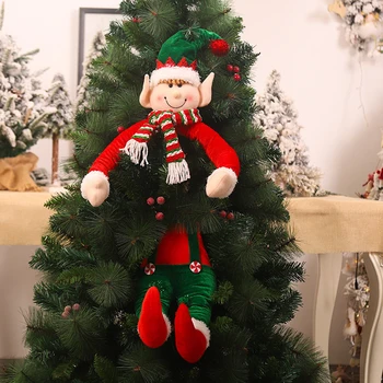 Neaustinis Audinys Kalėdų Senelio Elfas Kabo Pakabukas Kalėdų Medžio Lėlės Elf Apkabinti Medžio Ornamentais Šalies Poilsio Namų Apdaila
